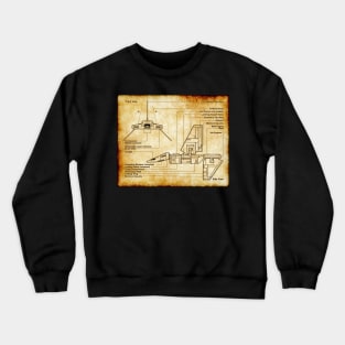 Landing Craft Parchment Blueprint Crewneck Sweatshirt